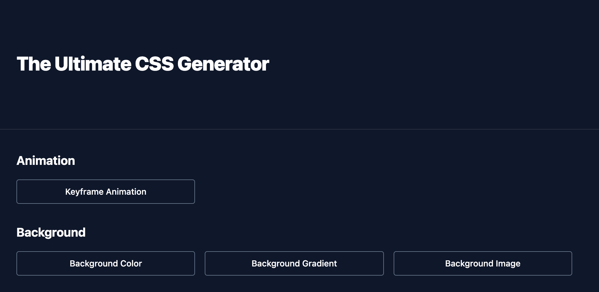 The ultimate CSS generator